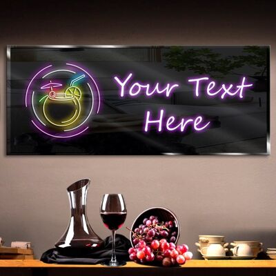 Personalized Tropical Cocktail Neon Sign 600mm X 250mm