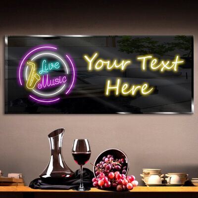 Personalized Live Music 1 Neon Sign 600mm X 250mm