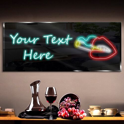 Personalized Lips & Cigarette Neon Sign 600mm X 250mm