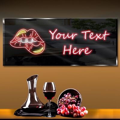 Personalized Lips Neon Sign 600mm X 250mm
