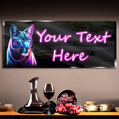 Personalized Neon Panther Neon Sign 600mm X 250mm