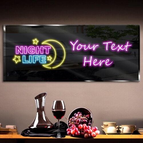 Personalized Night Life Neon Sign 600mm X 250mm
