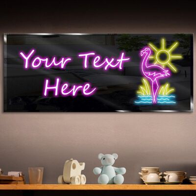 Personalized Pink Flamingo Neon Sign 600mm X 250mm