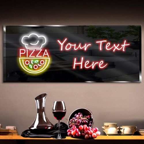 Personalized Pizza 2 Neon Sign 600mm X 250mm
