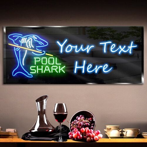 Personalized Pool Shark Neon Sign 600mm X 250mm