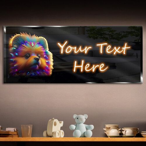 Personalized Rainbow Cute Dog Neon Sign 600mm X 250mm