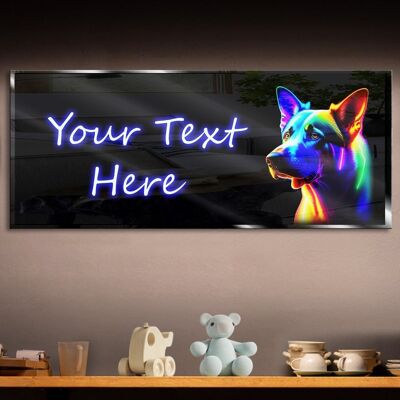Personalized Rainbow Dog Neon Sign 600mm X 250mm