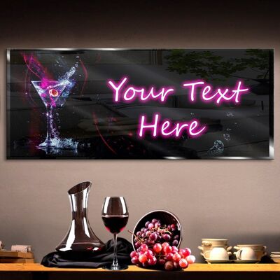 Personalized Red Cocktail Neon Sign 600mm X 250mm