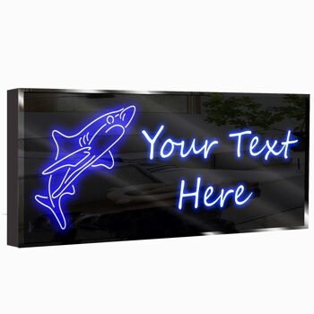 Enseigne Néon Requin Personnalisée 600mm X 250mm 2