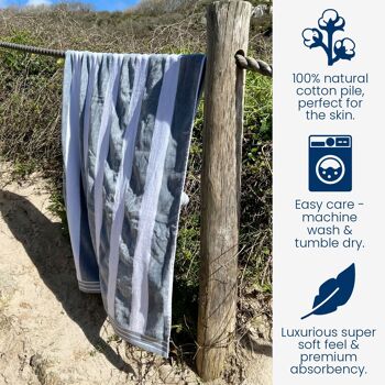 Serviettes de plage Jumbo Cabana Stripe - 100 % coton - 100 x 180 cm 5