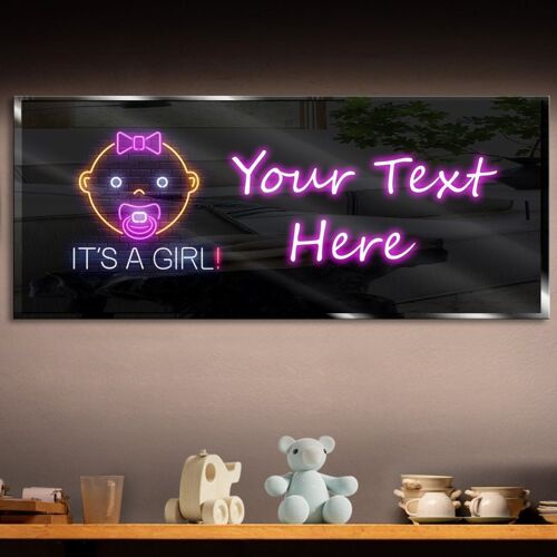 Personalized Baby Girl Neon Sign 600mm X 250mm