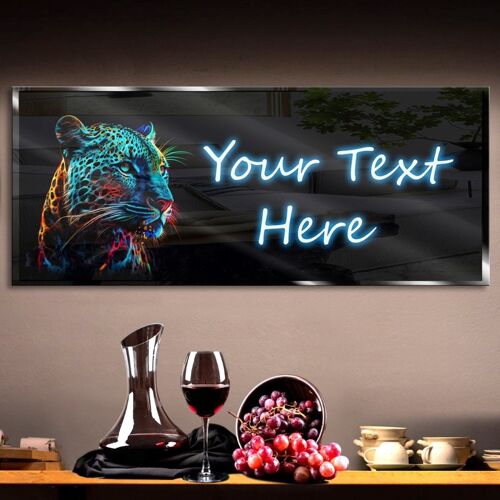 Personalized Blue Leopard 3 Neon Sign 600mm X 250mm