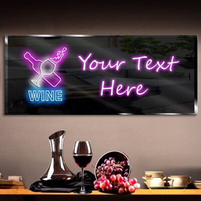 Personalized Bottle Glass Neon Sign 600mm X 250mm