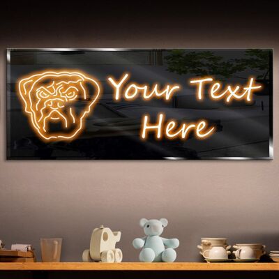 Personalized Bulldog Neon Sign 600mm X 250mm