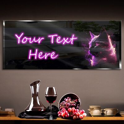 Personalized Violet Cat 3 Neon Sign 600mm X 250mm