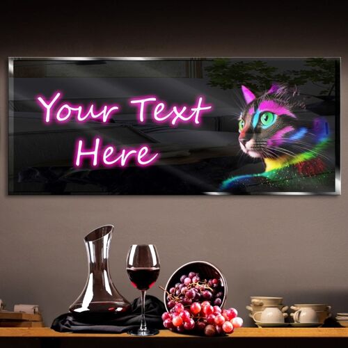 Personalized Violet Cat Neon Sign 600mm X 250mm