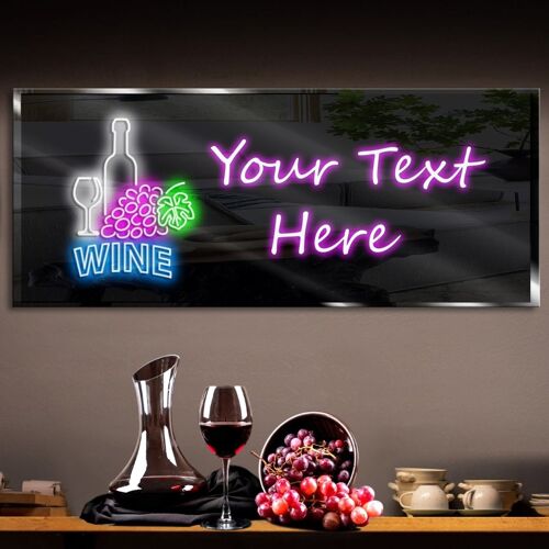 Personalized Wine Bar Neon Sign 600mm X 250mm