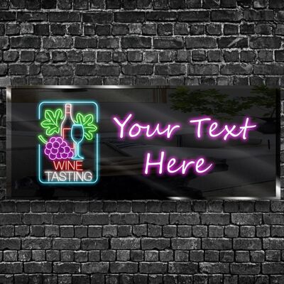 Personalized Wine Testing Neon Sign 600mm X 250mm