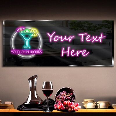 Personalized Cocktails 7 Neon Sign 600mm X 250mm