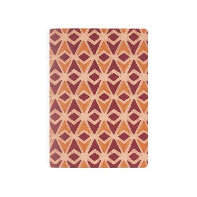 Geometric A5 stitched notebook
