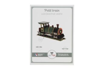 Train en bois Locomotive - vert 3