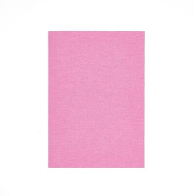 Libreta cosida A5 Tela rosa fucsia