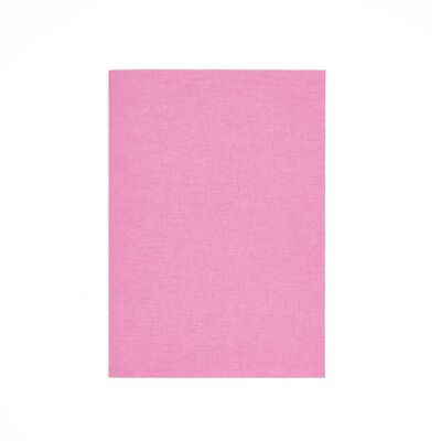 A5 stitched notebook Fuchsia pink fabric