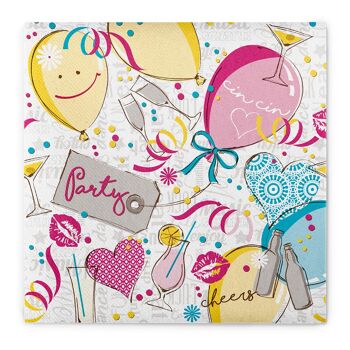 Serviette ballons Linclass® Airlaid 40 x 40 cm, 50 pièces 1