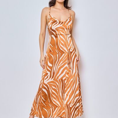 Long printed dress - 3036-3