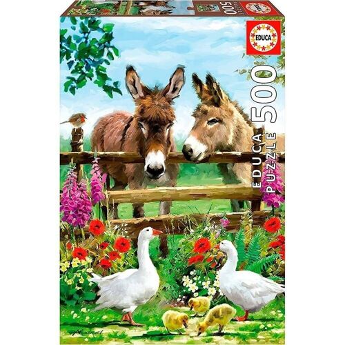 Puzzle Educa 500 piezas Burritos y granja