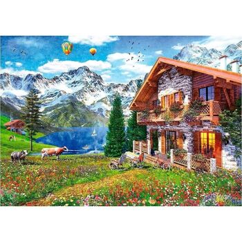 Puzzle Educa 4000 pièces Maison dans les Alpes 2