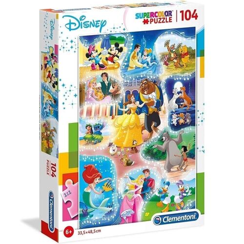 Puzzle 104 piezas Princesas Disney
