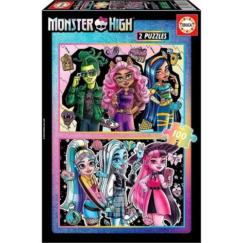 Monster High Puzzle Doble 2x100 piezas
