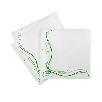 Serviette Alex en vert de Linclass® Airlaid 40 x 40 cm, 50 pièces 2