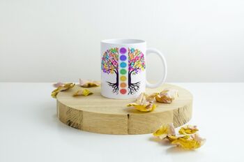 Arbre de vie Seven Chakras Mug Tea Coffee Cup- Coffee Tea Mug Aquarelle Zen Meditation-Cadeau pour elle-Cadeau pour lui-Good Vibes Only 5
