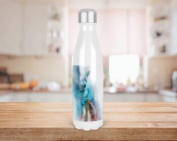 Water Color Fox 500ml Bowling Pin Shape Drinks Bottle, Made In Scotland, Fox Gift Gift, Sly Foxes, Scottish Gift, Fox Themed Gift