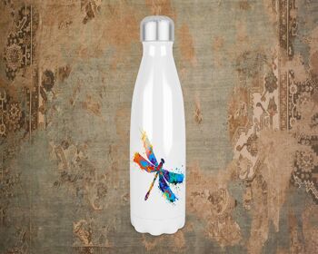 Bouteille d'eau isotherme Dragon Fly 500 ml aux couleurs vives, bouteille Dragon Fly, Hippy Vibes, Dragon Fly, cadeau Dragon Fly