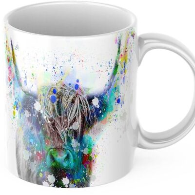 Tasse en céramique de vache Highland aux couleurs vives tasse à thé/café