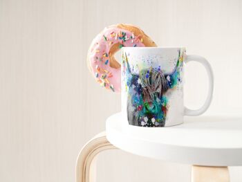 Tasse en céramique de vache Highland aux couleurs vives tasse à thé/café 5