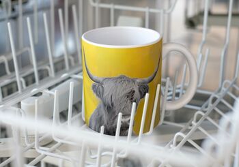 Tasse en céramique de vache Highland aux couleurs vives tasse à thé/café 3