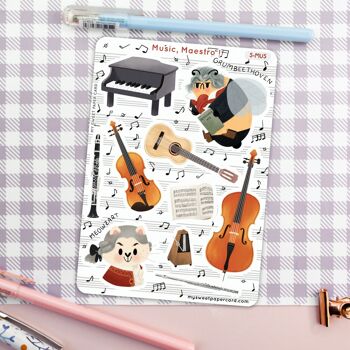 Musique Maestro - Planche de stickers Instruments - Bullet journal musique 2