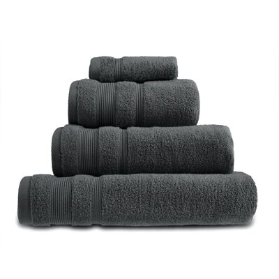 Asciugamani di lusso in cotone egiziano Zero Twist - grigio antracite