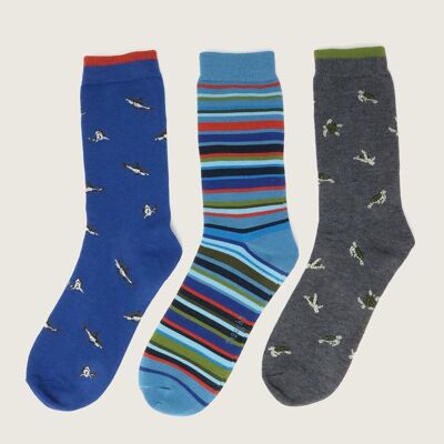Sea Animal Pack Of 3 Socks - Multi