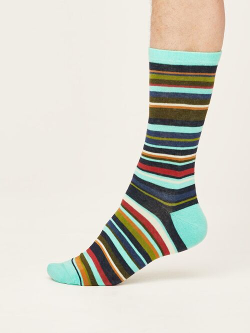 Geometric Socks - Pastel Blue