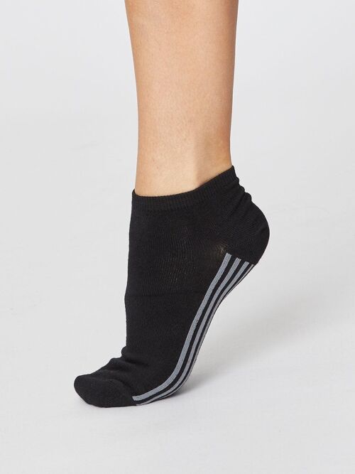 Solid Jane Trainer Socks - Black
