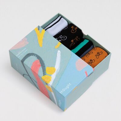 Chris Bamboo Bike Sock Box - Multi