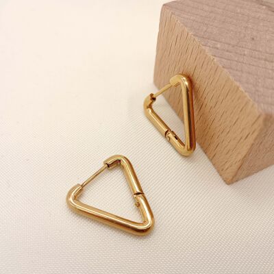 Triangle hoop earrings