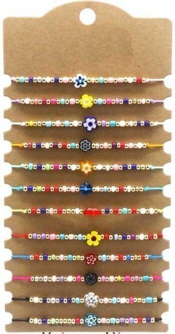 Lots de 12 bracelets sur carte 7