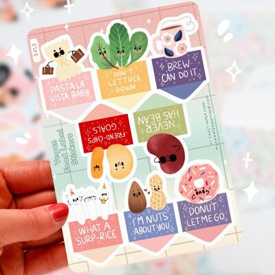 Vegan food stickers - Stickers to seal your food bags and pouches