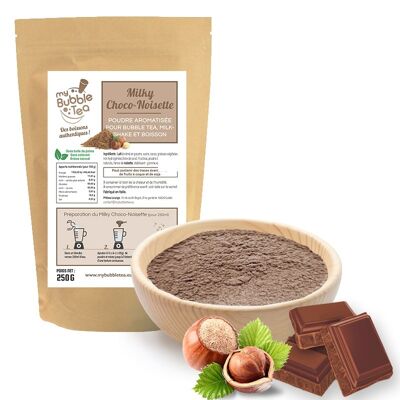 Bubble Tea aromatisiertes Pulver – Schokoladen-Haselnuss – 250 g
